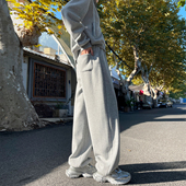 女秋冬季 灰色美式 2026新款 运动套装 爆款 收脚卫裤 卫衣外套运动套装