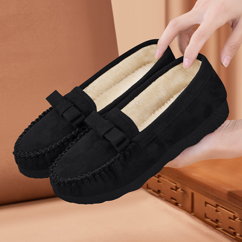 老北京布鞋女官方旗舰店秋冬新款加绒棉鞋中老年豆豆鞋黑色工作鞋,女鞋,传统布鞋,淘宝优惠券,粉丝福利购,淘宝优惠卷