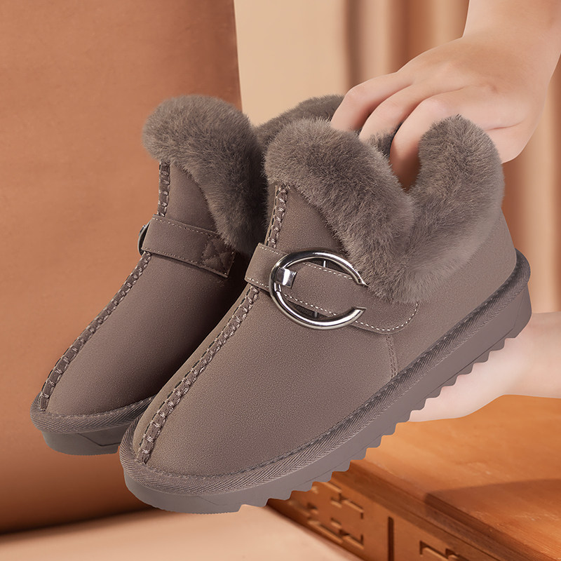 老北京棉鞋女冬季加绒加厚妈妈新款豆豆鞋防滑保暖中老年人雪地靴