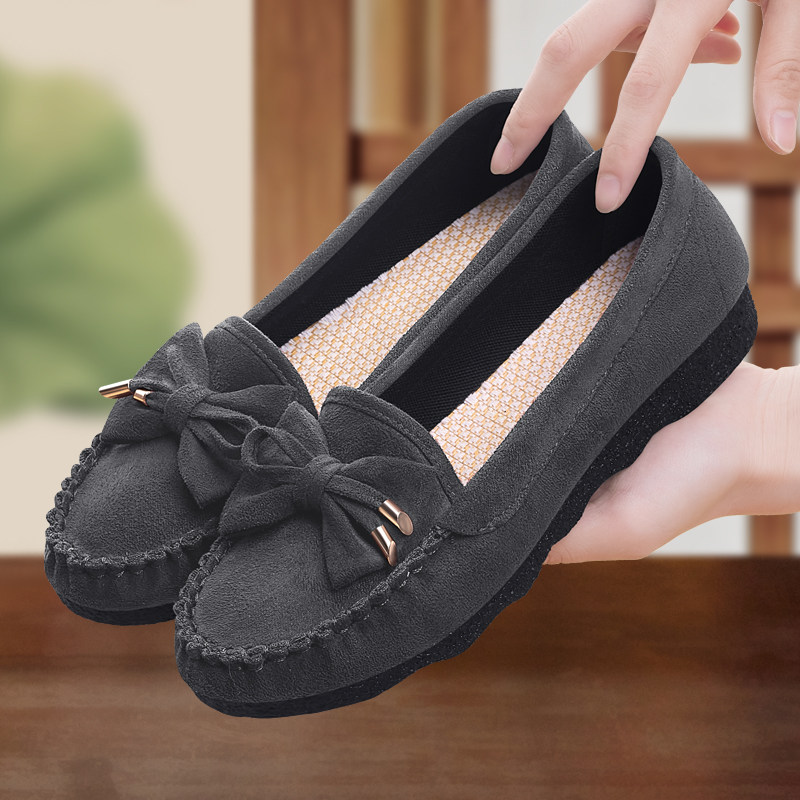 老北京布鞋女新款正品2025豆豆鞋一脚蹬黑色软底防滑女士工作鞋子,女鞋,传统布鞋,淘宝优惠券,粉丝福利购,淘宝优惠卷