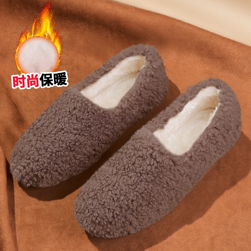 豆豆鞋女冬加绒保暖老北京布鞋新款一脚蹬防滑秋冬棉鞋外穿毛毛鞋,女鞋,乐福鞋（豆豆鞋）,淘宝优惠券,粉丝福利购,淘宝优惠卷