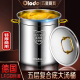特厚304不锈钢桶圆桶带盖子熬高锅商用酱肉卤水桶煮面 面桶高汤锅