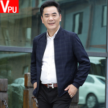 2020新款中年爸爸春秋季外套男士40薄款夹克50岁中老人年男装上衣
