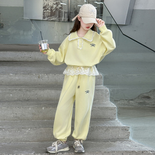 贝田女童套装春季2026新款春装儿童春秋款运动女孩洋气春天两件套