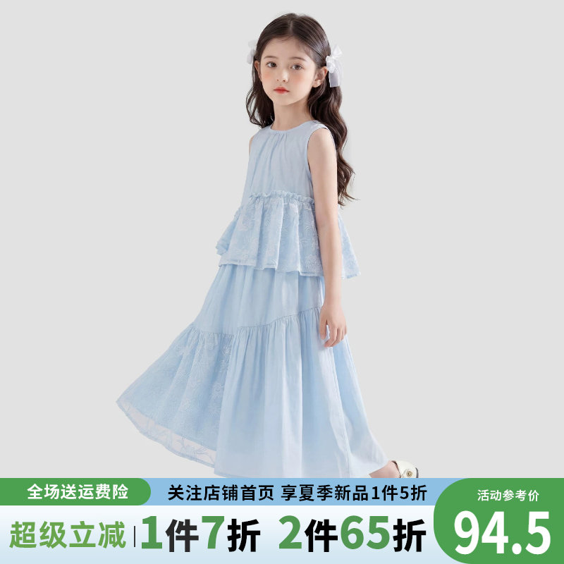 女童夏季套装儿童夏装2026新款夏天时尚洋气小公主小女孩时髦裙子