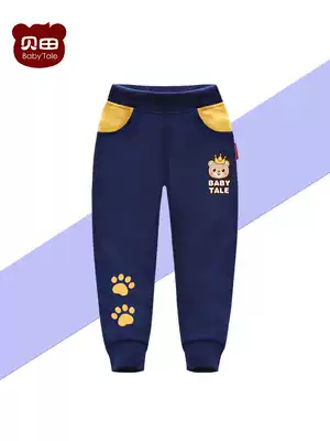 Spring children's sports pants Boys 'pants Spring and Autumn baby boy boys' flannel trousers Spring slacks