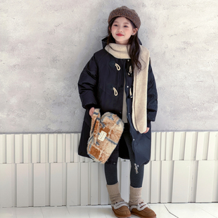 贝田女童羽绒服冬季儿童中长款外套2025新款洋气冬装大童高充绒量