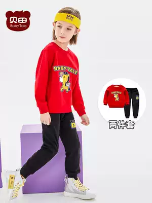 Boys spring suit new children's suit spring and autumn Net Red foreign style spring baby baby spring pants thick cotton T