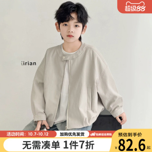2026新款秋季男童皮衣秋装儿童外套酷帅炸街男孩早秋款青少年衣服