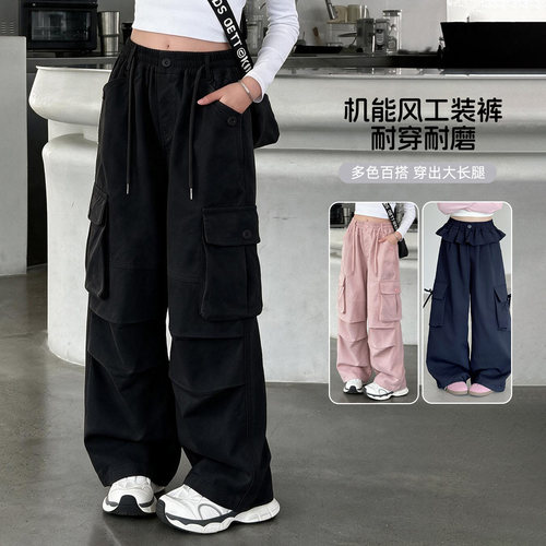 女童休闲裤秋季新款工装裤