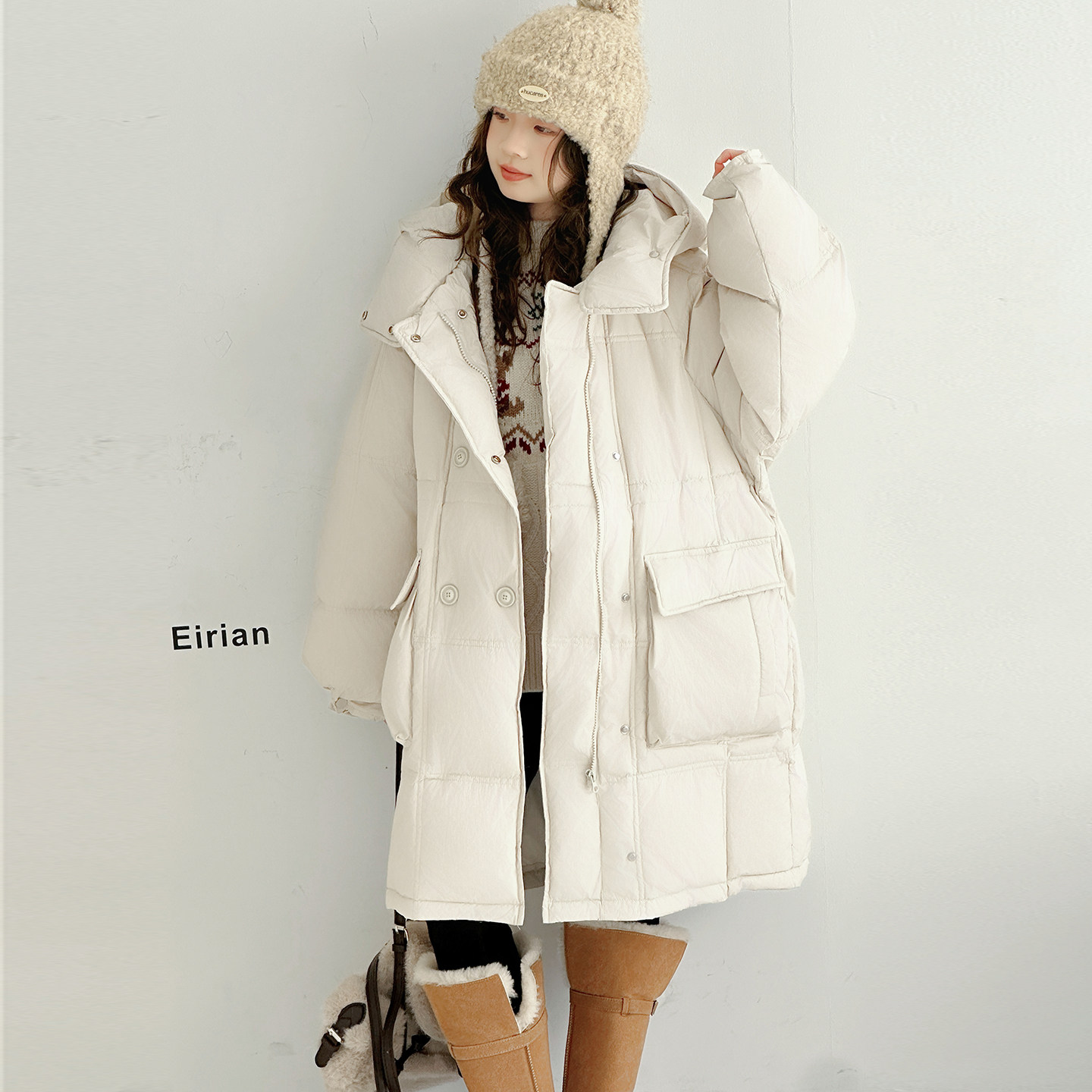 女童羽绒服中长款儿童加厚冬装2025新款冬季女款中大童装洋气外套