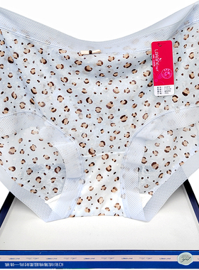 彩田花仙子内裤女中腰21971网纱印花蕾丝高腰21972透气速干茶多酚