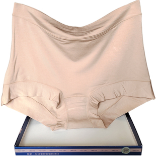 彩田高腰大码 女士15882四角包臀收腹抗菌莫代尔15861纯色 平脚内裤