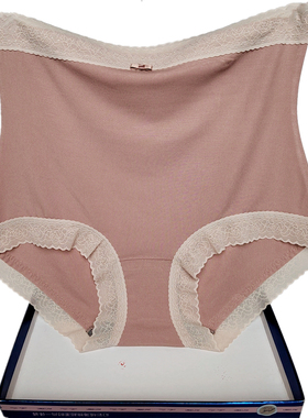 彩田高腰收腹内裤莫代尔棉收腰抗菌31915蕾丝边纯色柔软透气吸湿