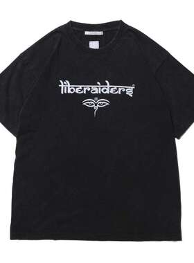 现货授权Liberaiders WISDOM EYES TEE 复古做旧印花短袖T恤25SS