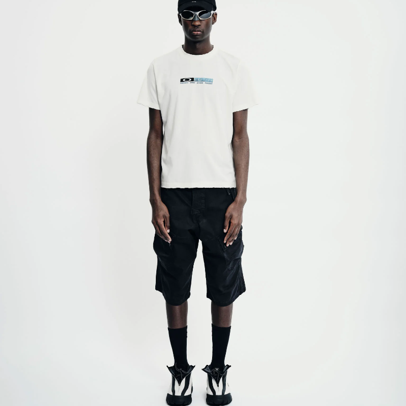 现货授权PIET x OAKLEY Caution Ripped 复古做旧破坏短袖T恤25FW