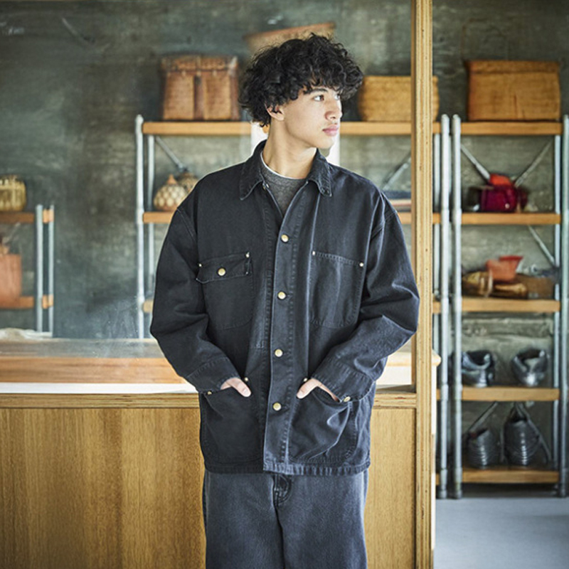 现货授权ORSLOW RELAX FIT OXFORD COVERALL日系复古工装夹克25FW