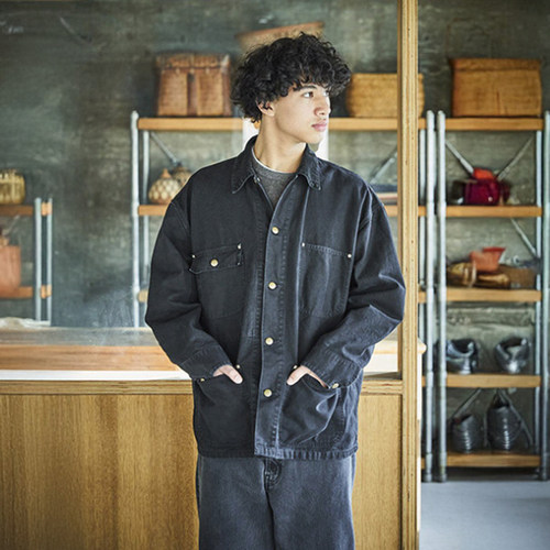 现货授权ORSLOW RELAX FIT OXFORD COVERALL日系复古工装夹克25FW