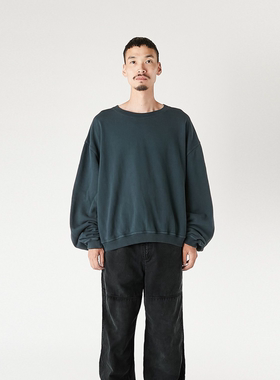 现货授权N.HOOLYWOOD CREW NECK SWEATSHIRT复古染色圆领卫衣26SS