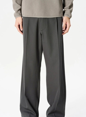 现货Goldwin One Tuck Straight Wool Pants 单褶直筒羊毛裤26SS