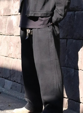 现货ANACHRONORM AGING HEAVY PIQUE 2 TUCK 重磅宽松工装裤25FW