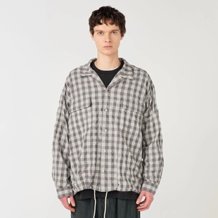 现货授权nanamica Palaka Check Shirt 宽松版型格纹衬衫26SS