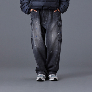 现货授权Liberaiders PANTS 复古做旧水洗口袋工装牛仔裤25FW
