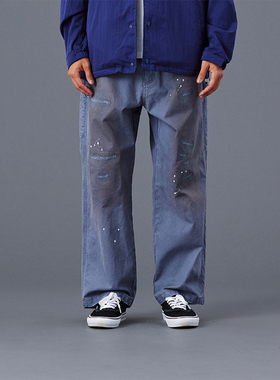 现货授权Liberaiders WORK PANTS 复古做旧泼漆休闲工装长裤25FW