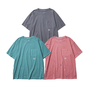 Liberaiders 25SS PAINT SPLATTER TEE 复古做旧泼墨口袋短袖T恤