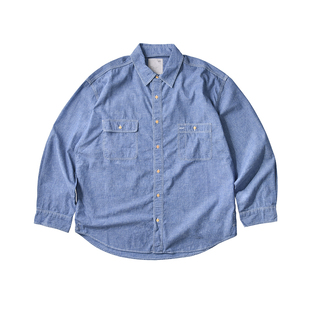 现货授权MADNESS ORGANIC NEP DENIM BD SHIRT 牛仔布衬衫25SS