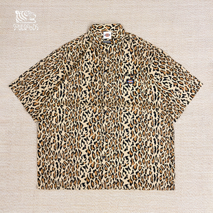 现货WACKO MARIA DICKIES SHIRT ( TYPE-2 )豹纹工装短袖衬衫26SS