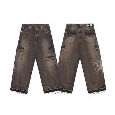 PIETPants做旧宽松牛仔裤
