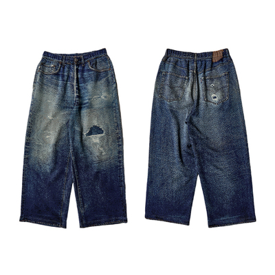 现货授权TOLQ Knit Denim Pants 休闲单宁牛仔长裤25FW