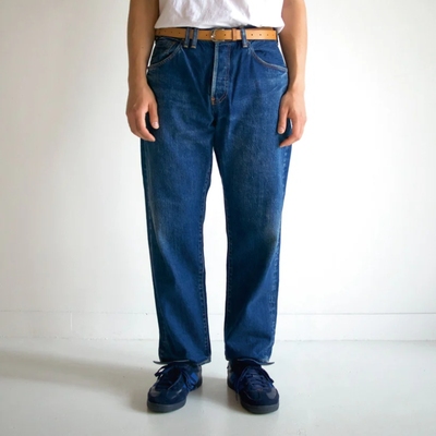 现货ANACHRONORM REGULAR TAPERED 5P PANTS复古水洗锥形牛仔裤