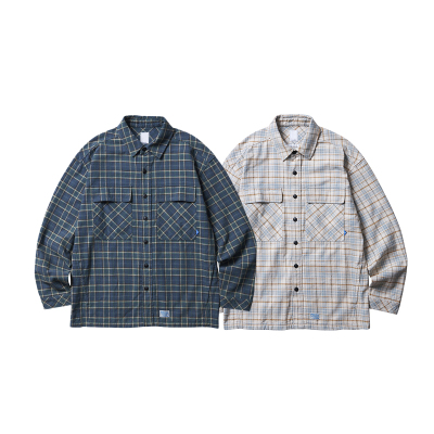 LiberaidersSHIRT水洗格纹衬衫