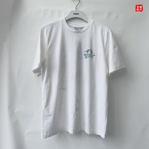 光雨体育--Adidas 三叶草 海岛度假风 男子透气棉质短袖T恤KC4956