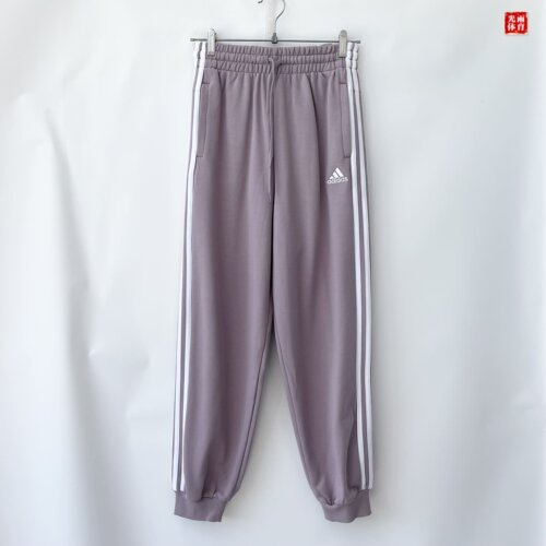 光雨体育--阿迪达斯 束脚休闲 女子经典三条纹 针织运动裤IR6067