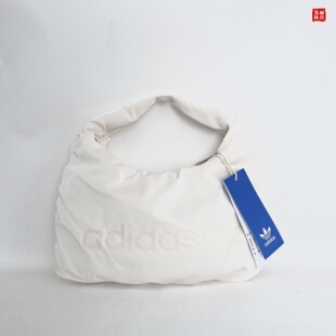 光雨体育-Adidas 三叶草女手拎包腋下云朵包褶皱缎面休闲包HK0158