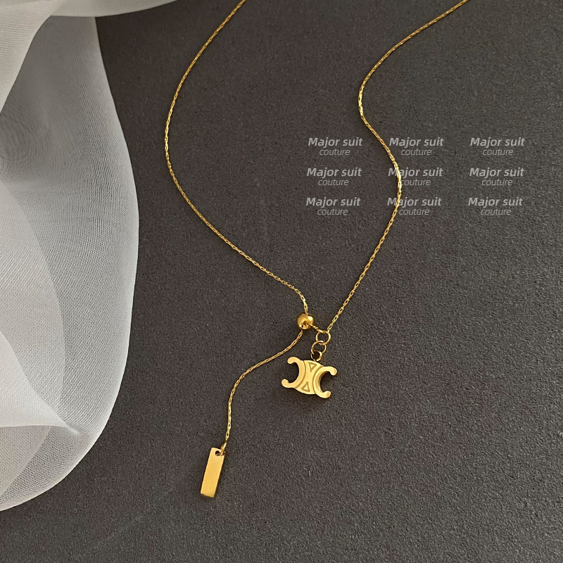 凯旋门金色不掉色项链毛衣链