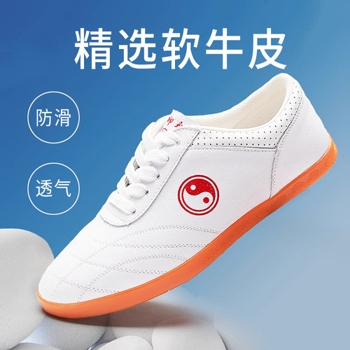 真皮牛筋加厚底专业太极鞋武印象