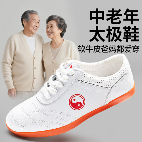 真皮牛筋加厚底专业太极鞋武印象