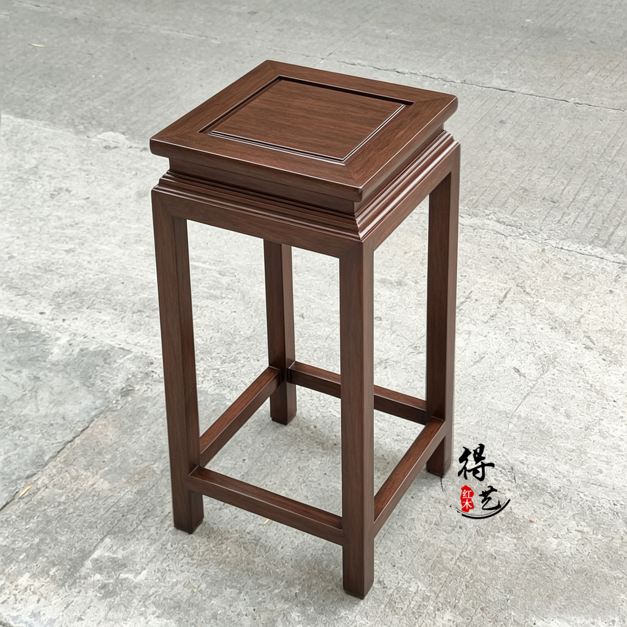 实木花架新中式家用客厅红木落地单个多层格木室内绿萝花几盆景架