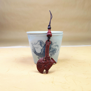 雷击枣木斧子钥匙扣挂件原木手机吊坠挂绳随身平安纳福男女款木质