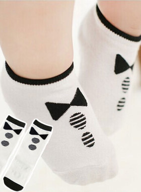 婴儿绅士船袜浅口春秋冬季男女宝宝松口袜短袜中筒袜子防滑不勒腿