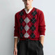 3920966 2025 600 男装 菱形纹提花休闲毛衣针织衫 秋冬季 新品