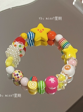 甜味星星糖｜原创小众设计ins复古可爱y2k童趣古早星星手链手串