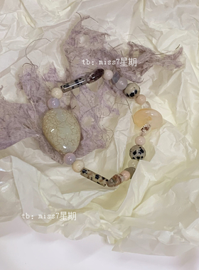 化石｜原创小众设计新中式复古清冷简约高级天然石串珠手链首饰