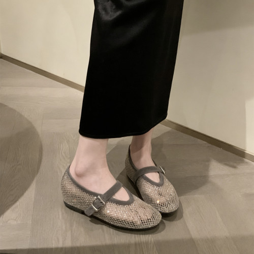 2026春季新款真皮芭蕾玛丽珍鞋