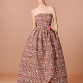 晨拍礼服女新娘法式 高级感抹胸连衣裙气质名媛小香风敬酒服订婚宴