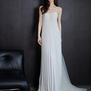 晨拍礼服女新娘白色法式 轻婚纱吊带连衣裙晨袍高级敬酒服连衣裙长